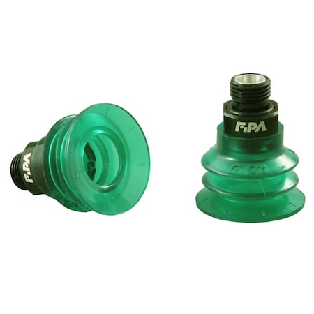 Fipa Bellows vacuum cup diam. 26 mm, Monoflex  green 50 Degrees, fitting G1/8-male 20.026.148.22